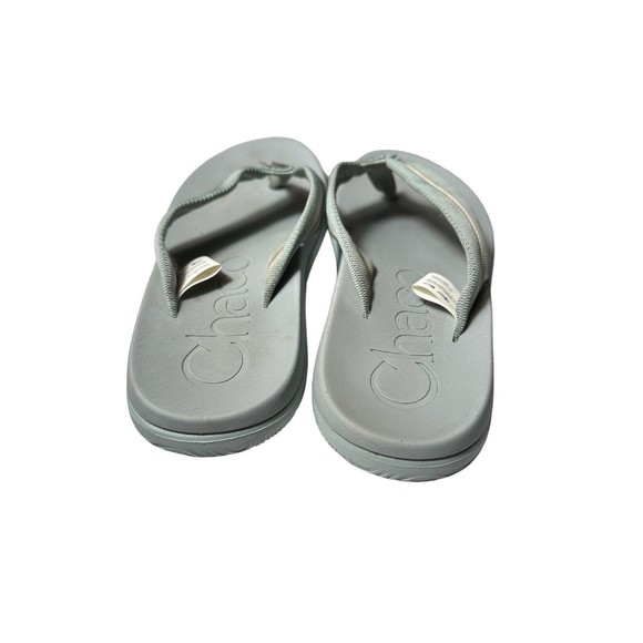 CHACO Size 8 CHILLOS FLIP SADIE AQUA GREY FLIP FLOP SANDALS Women’s Thong #S81-3 - Picture 3 of 8
